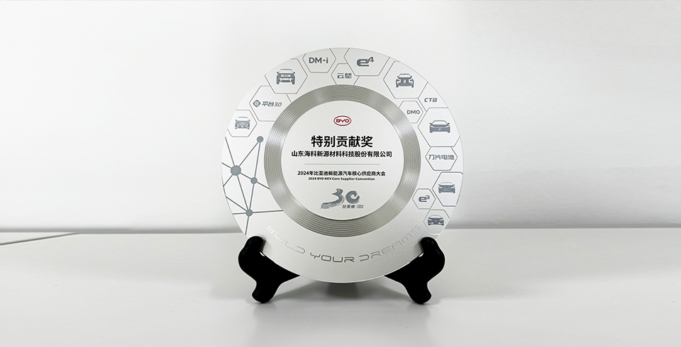 星空体育·(中国)官方网站-XINGKONG SPORT连续四年再度荣获比亚迪2024年“特别贡献奖”
